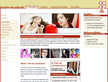 Tablet Screenshot of kreativ-drucke.de